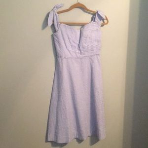 J Crew Off the Shoulder Seersucker Dress-TALL